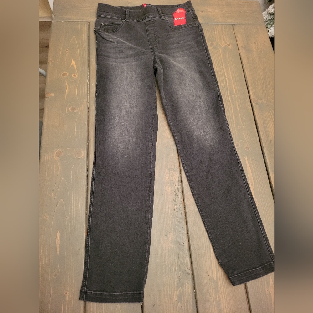 SPANX Black Straight Leg Jeans